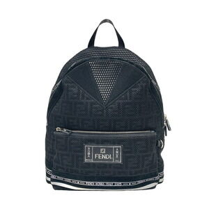 FENDI Black Zucca Backpack